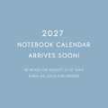 NOTEBOOK CALENDAR 2027 // ENGELSK