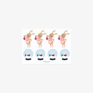 STICKERS // ADVENT CHRISTMAS BUNNY 1-4