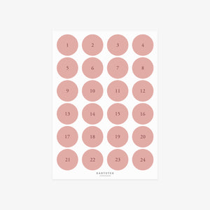 STICKERS // ADVENT NUMBERS 1-24