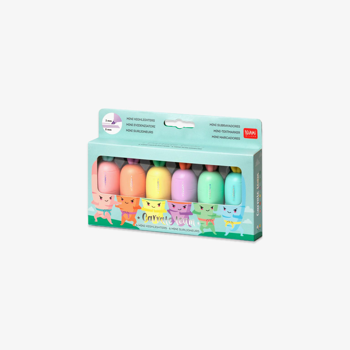 CARRATE TEAM MINI HIGHLIGHTERS // SET OF 6