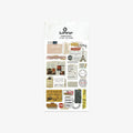 Packaging of Sueter stickers with travel-themed designs