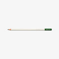 White pencil with cactus green tip on a white background