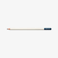 White pencil with Midnight blue tip on a white background