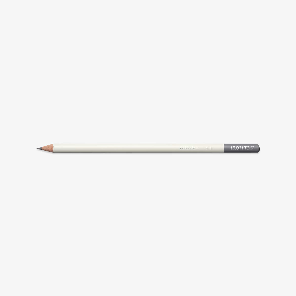 White pencil with grey tip on a white background