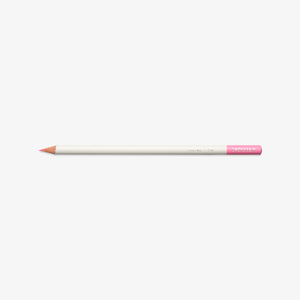 White pencil with pink tip on a white background