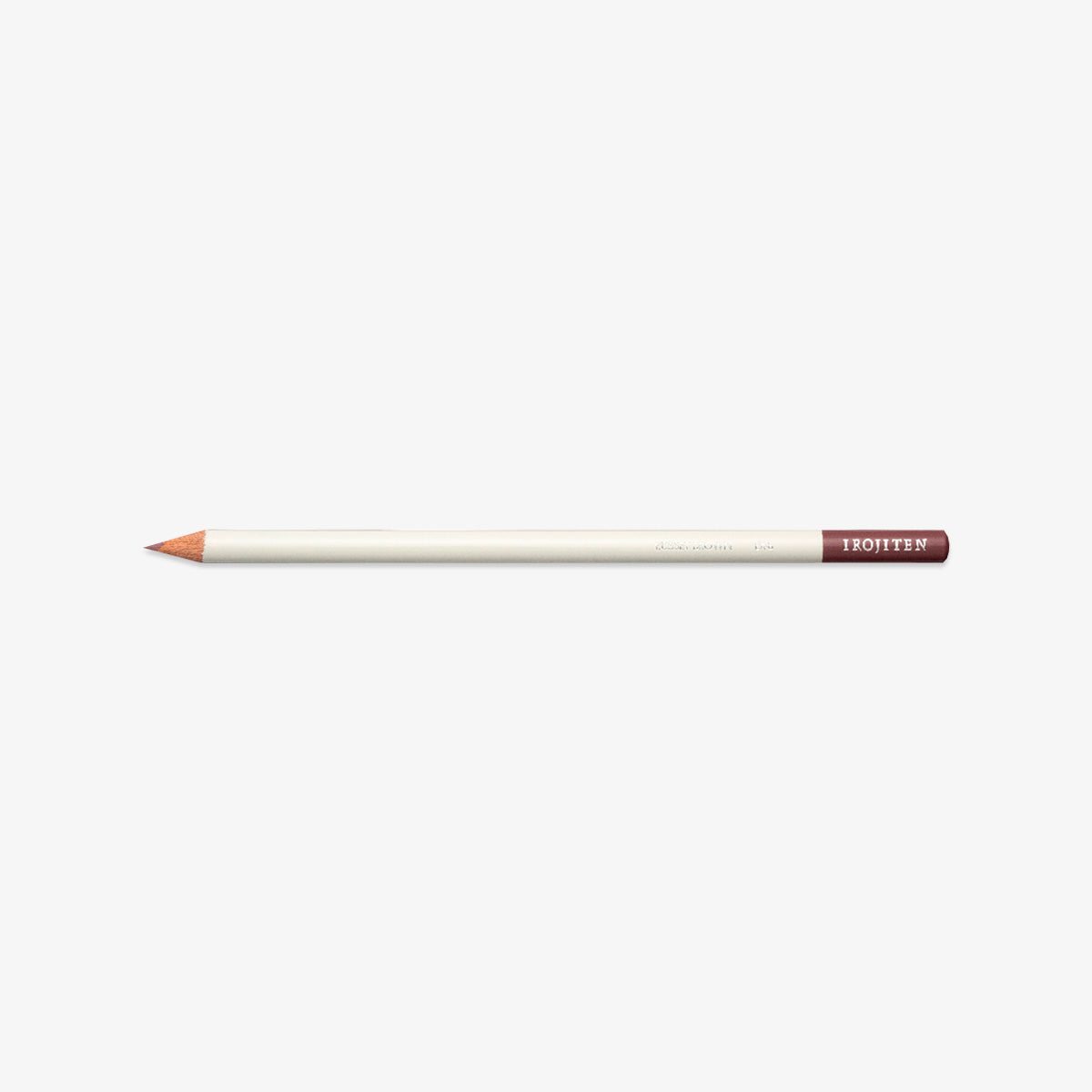 White pencil with brown tip on a white background