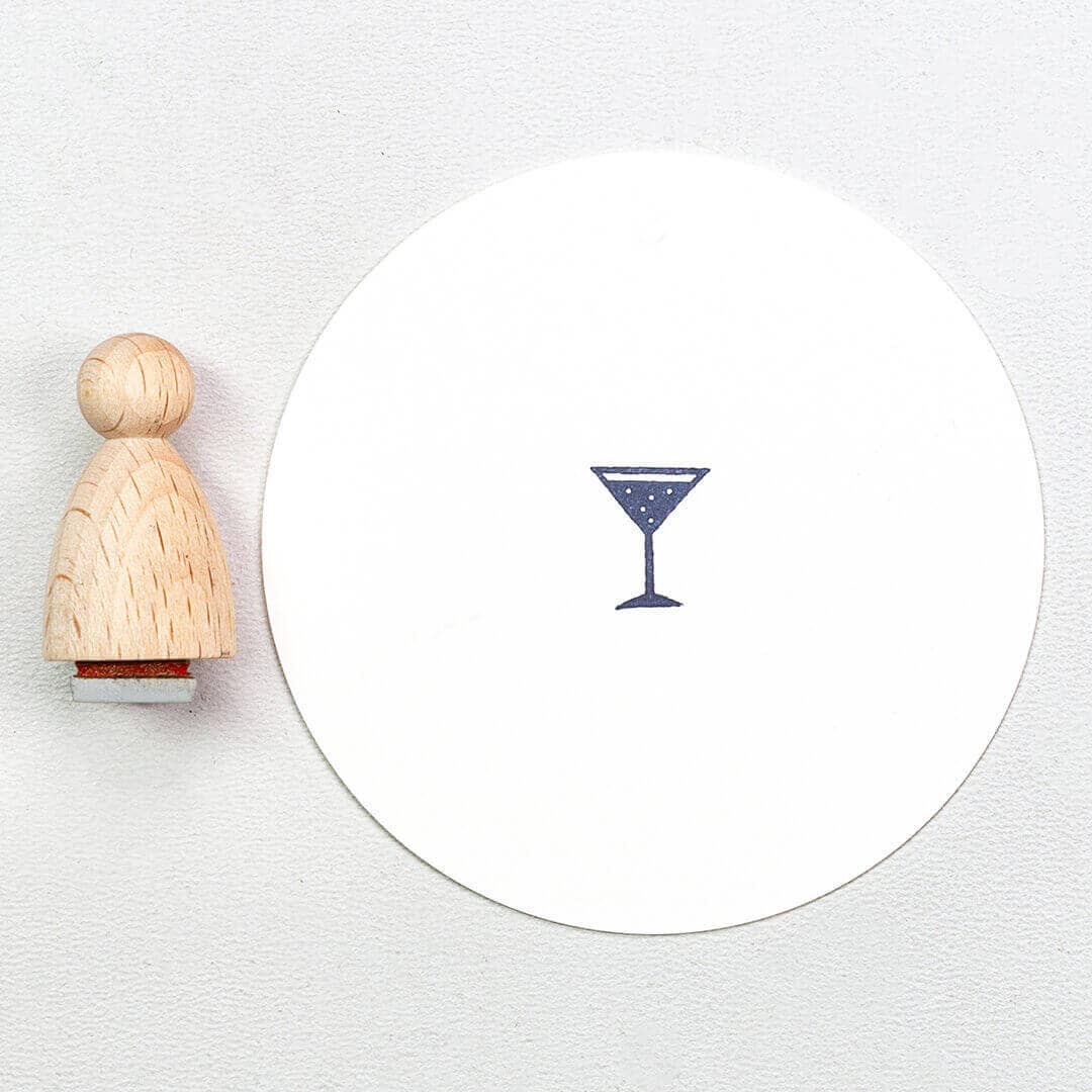 RUBBER STAMP // COCKTAIL GLASS