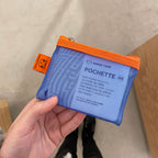 MESH POCKET XS // PEACH & COBALT