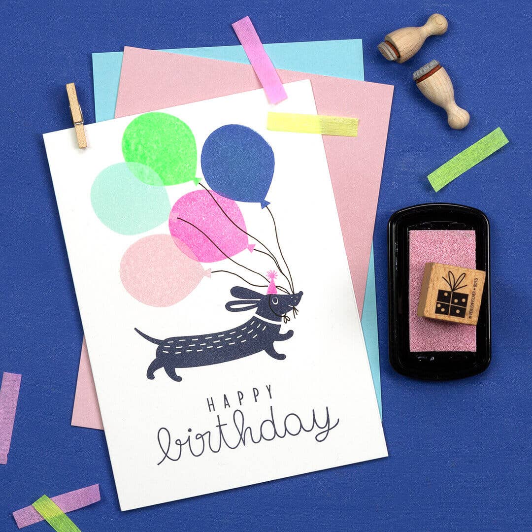RUBBER STAMP // RUNNING DACHSHUND