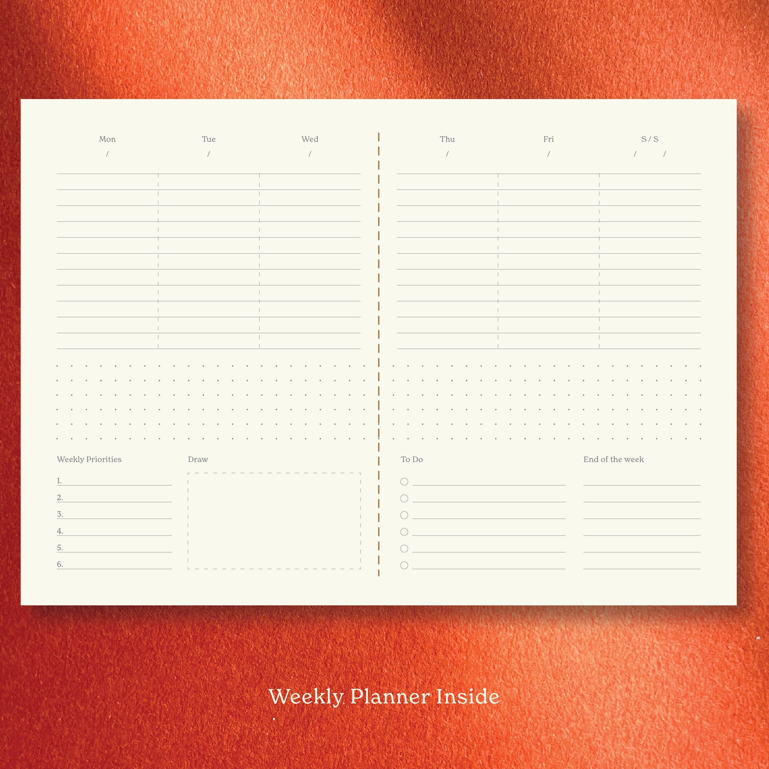 UGEPLANNER NOTESBOG // PAPRIKA