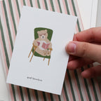 SMALL GREETING CARD // LÆSEBJØRN (DANISH)