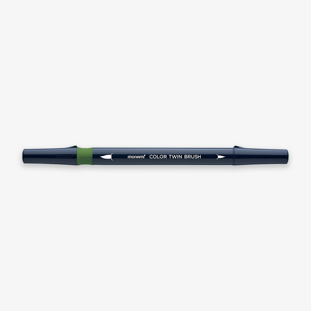 COLOR TWIN BRUSH PEN // OLIVE