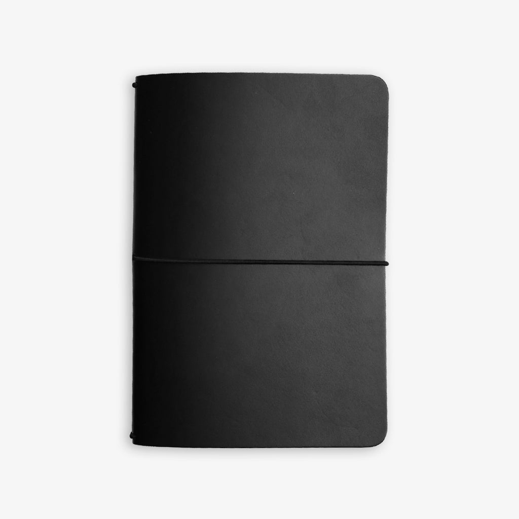 MULTI ELASTIC BAND LEATHER FOLDER // BLACK