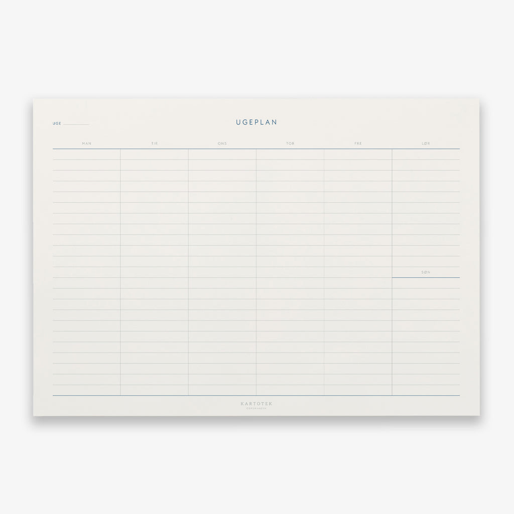 UGEPLAN BLOK // A4 (DANISH)