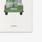 SMALL GREETING CARD // BRYLLUPSBIL (DANISH)
