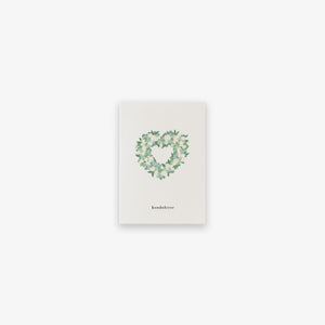 SMALL GREETING CARD // BLOMSTERHJERTE (DANISH)