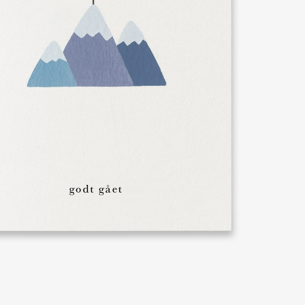 SMALL GREETING CARD // BJERGTOP (DANISH)