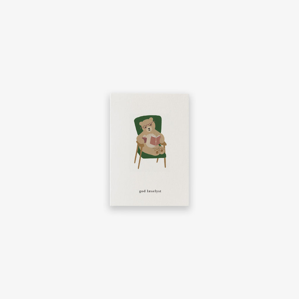 SMALL GREETING CARD // LÆSEBJØRN (DANISH)