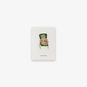 SMALL GREETING CARD // LÆSEBJØRN (DANISH)