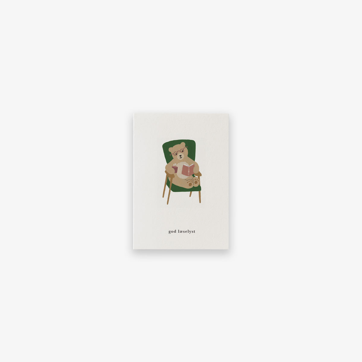 SMALL GREETING CARD // LÆSEBJØRN (DANISH)