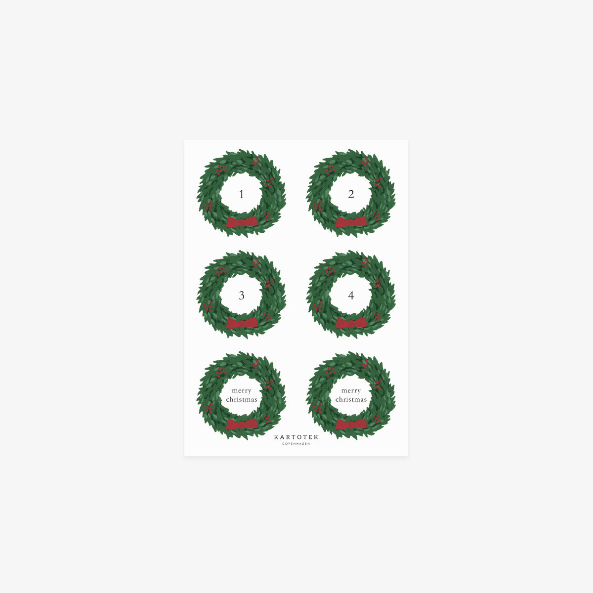 STICKERS // ADVENT CHRISTMAS WREATH 1-4