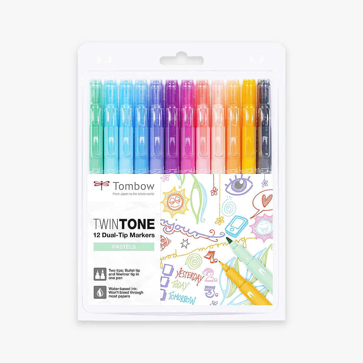 TWINTONE DUAL-TIP MARKER PENS // SET OF 12