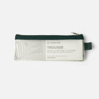 MESH PENCIL CASE // FORREST GREEN & BEIGE